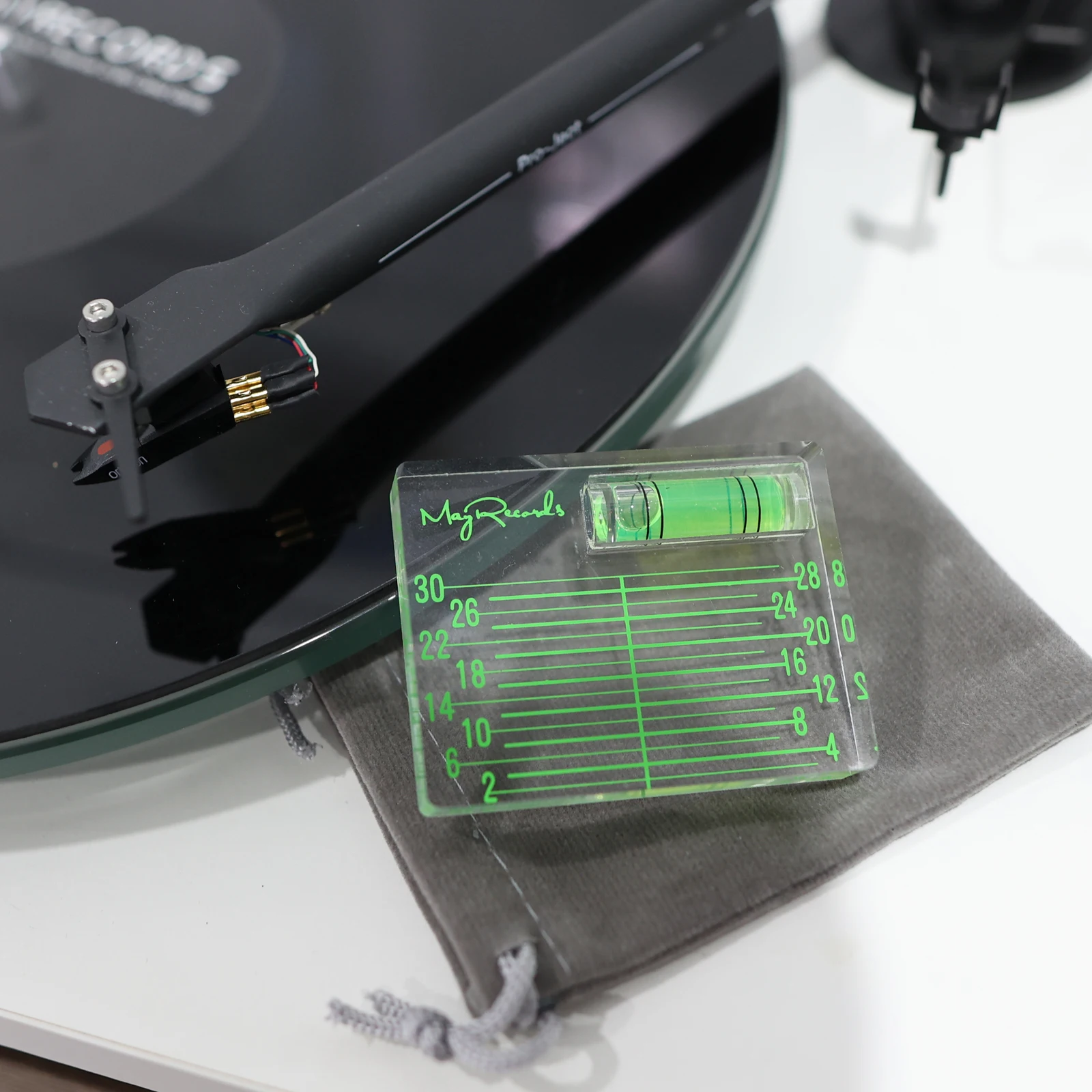 مشغل سجل فينيل LP مع حقيبة ، مسطرة توازن VTA وتعديل السمت ، قياس فونو تونيرم ، ساخن