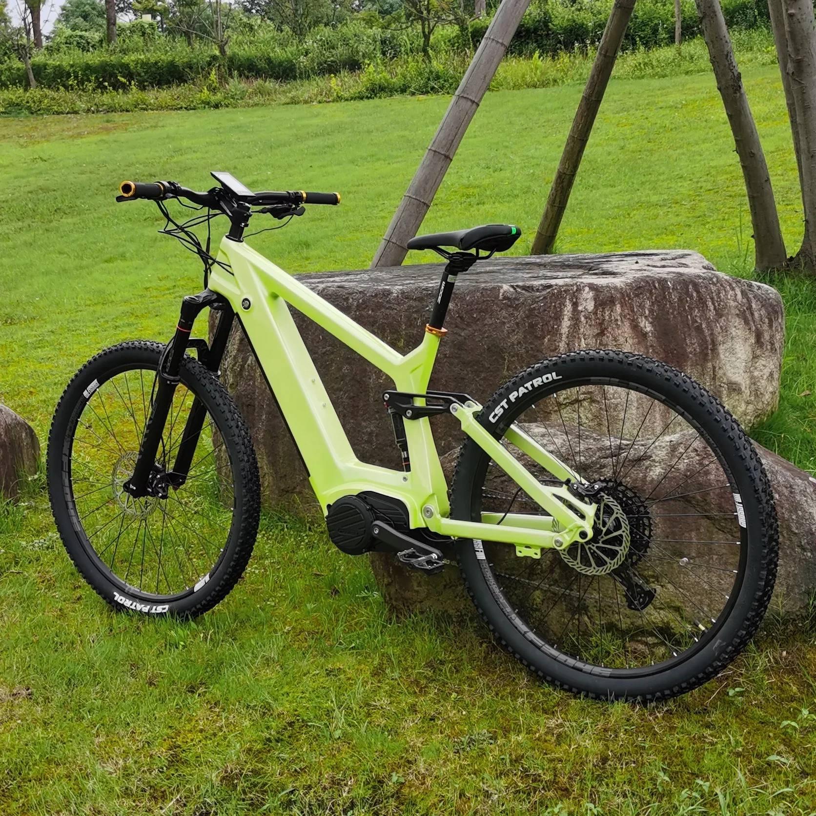 hot sale 1000w mid drive dual suspension carbon fiber frame bicycle electric fat mountain bike 29 with top speed 60km/h