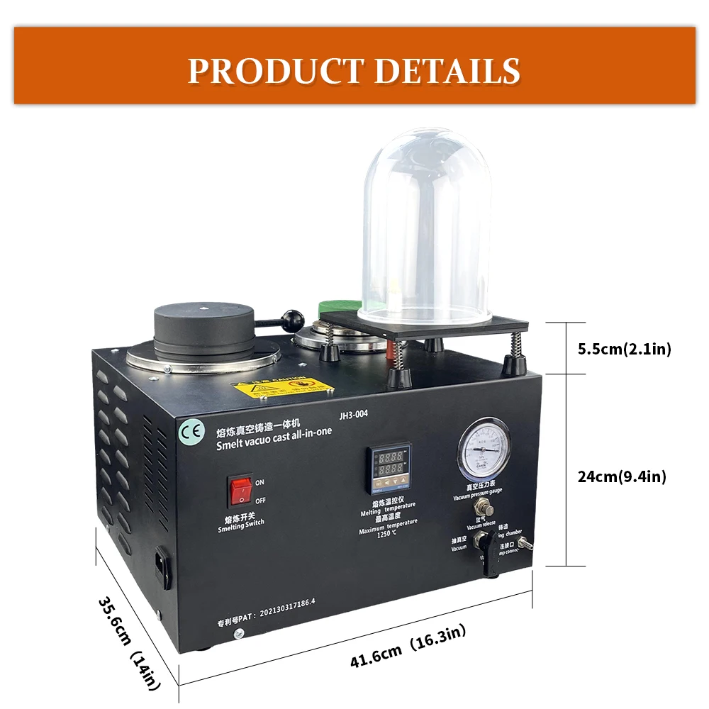 Imagem -02 - Nipuika-vácuo Fundido e Máquina de Fusão com Display Digital Refino a Alta Temperatura Metal Precioso Ferramenta de Fundição de Jóias em 1