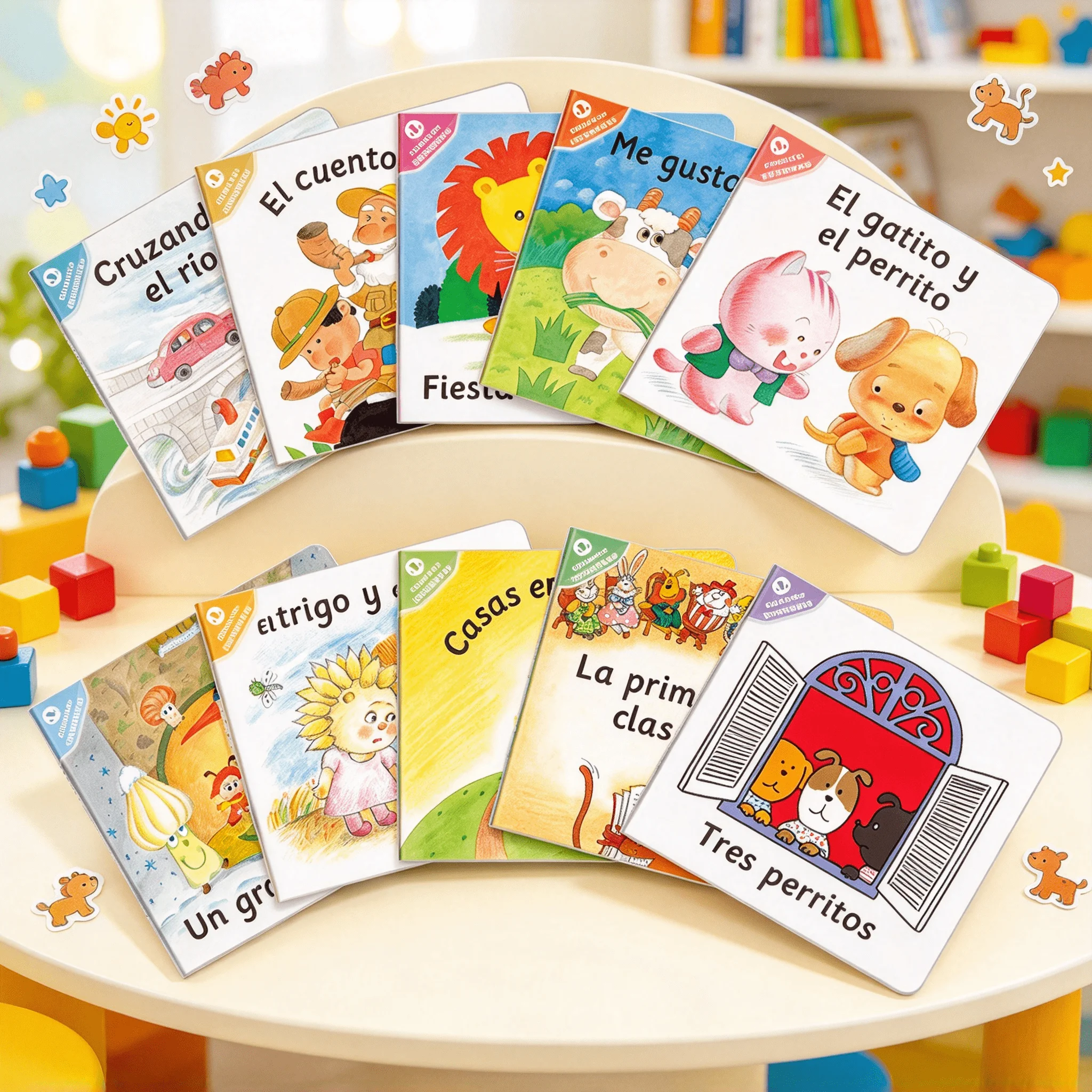 A series of 10 interactive Spanish fairy tales designed to help improve reading comprehension skills.