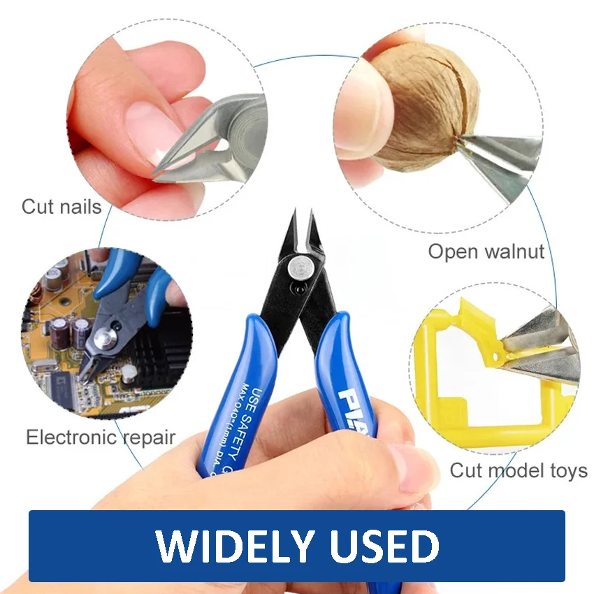 Diagonal Pliers Carbon Steel Pliers Electrical Wire Cable Cutters Cutting Side Snips Flush Pliers DIY Nipper Hand Tools