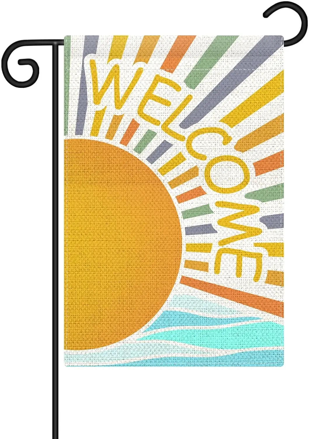 Ronglry Hello Summer Garden Flag 12x18 Double Sided Outdoor Yard Decor Seasonal Welcome Summer House Flag for Patio Lawn Out IIC