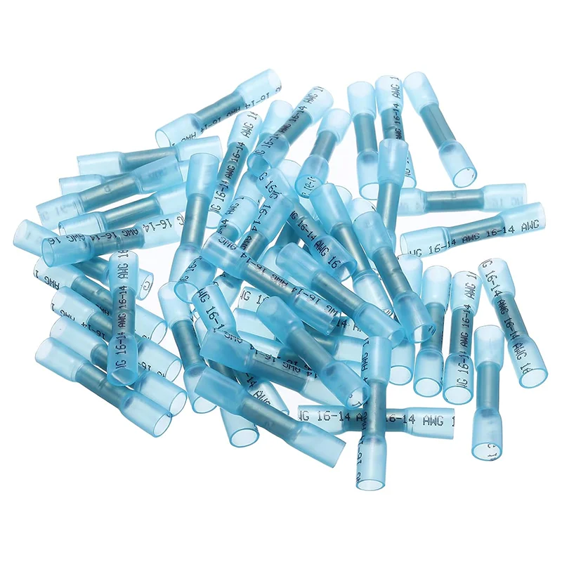 

16-14 AWG Blue Waterproof Electrical Crimp Wire Splice for Marine, Cable, Wiring