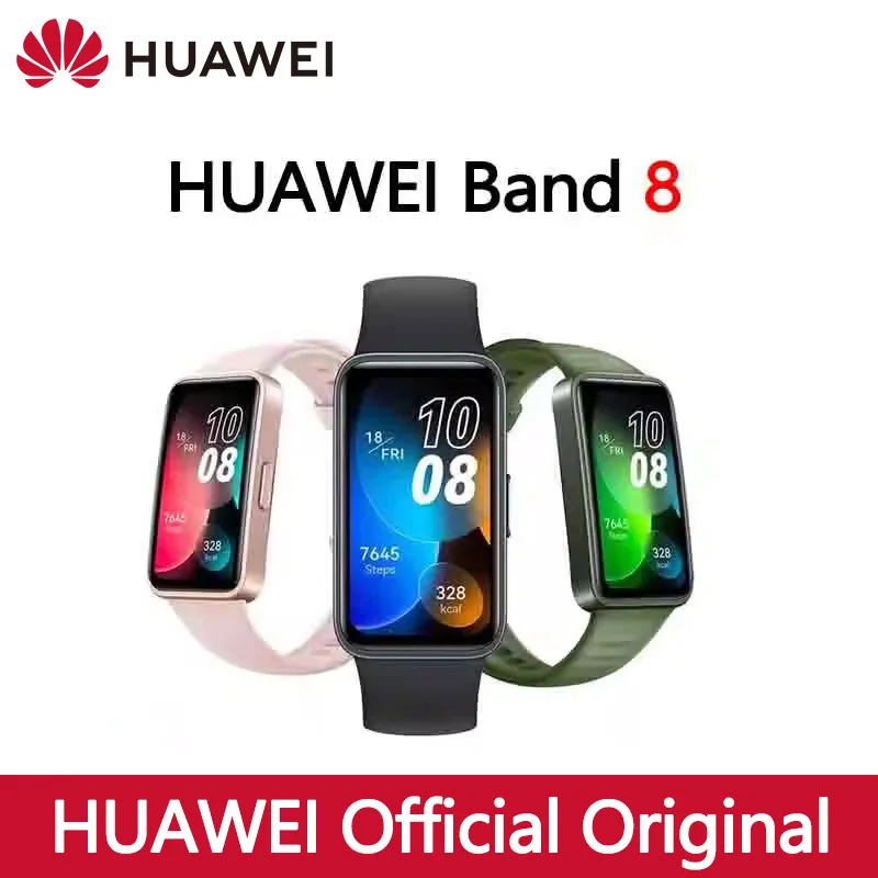 جديد الأصلي هواوي الفرقة 8 الذكية الفرقة طوال اليوم الأكسجين في الدم 1.47 ''AMOLED شاشة معدل ضربات القلب Smartband 2 أسابيع عمر البطارية #1