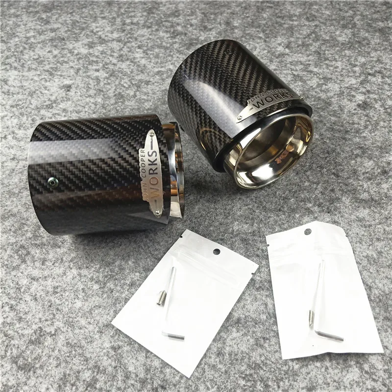 1 PCS 3K Carbon Top Quality Exhaust Muffler Tips for MINI Cooper S R55 R56 R57 R58 R59 R60 R61 F54 F56 F57 F60