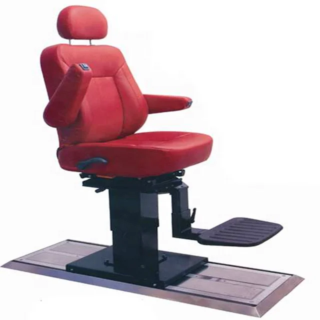 Adjustable Orbital Pilot Captain Marine Chair Seat Leather Seating Aluminum Frame For Boat