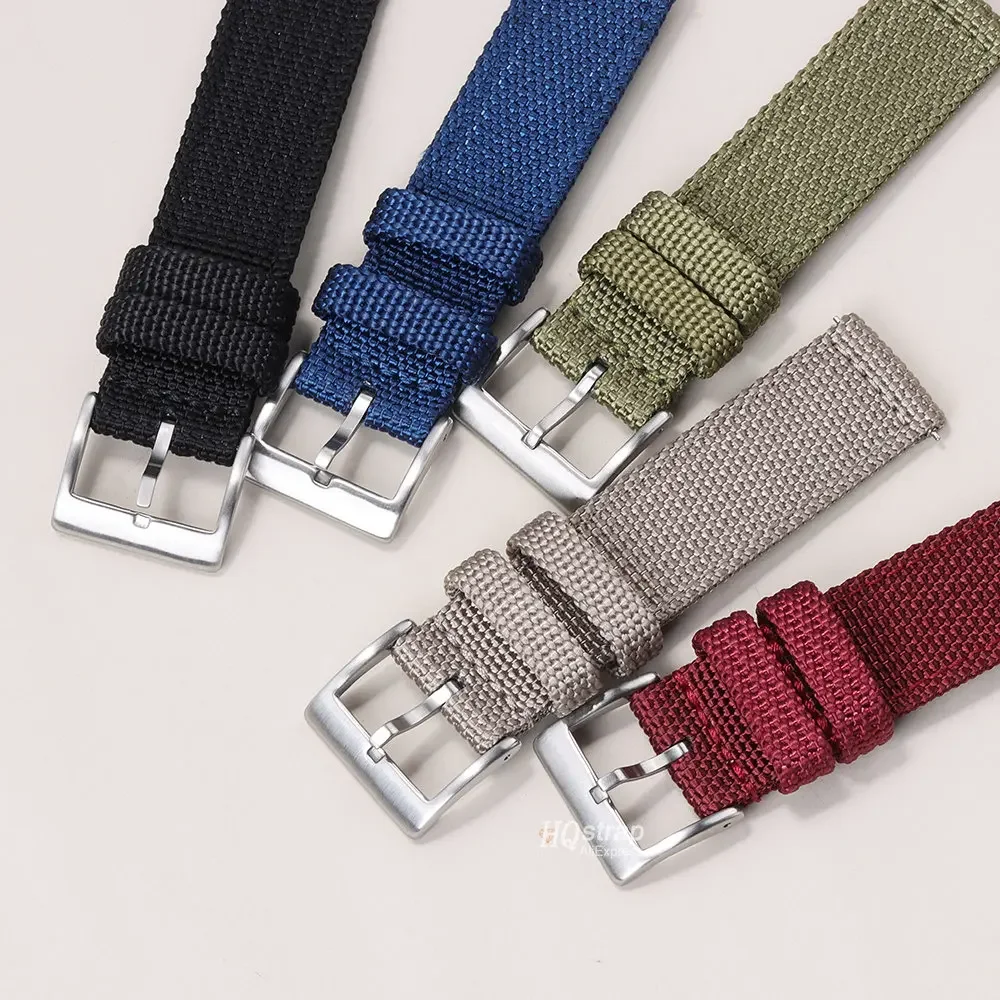 High Quality Nylon Watch Band  22mm 18mm 20mm for Samsung Galaxy Watch 4 5 for Military Strap Bracelet Quick Release Breathable