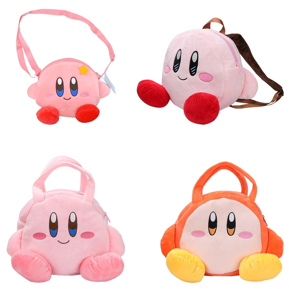 

Star Kirby Plush Backpack Shoulder Bag Waddle Dee Pink Kirby Crossbody Bag Cute Soft Handbag Children Storage Bag Birthday Gift