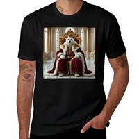 Majestic Polar Bear King Royalty Artwork – Luxurious Throne Room Animal Design – Funny Regal White Bear Wearing Crown an T-Shirt