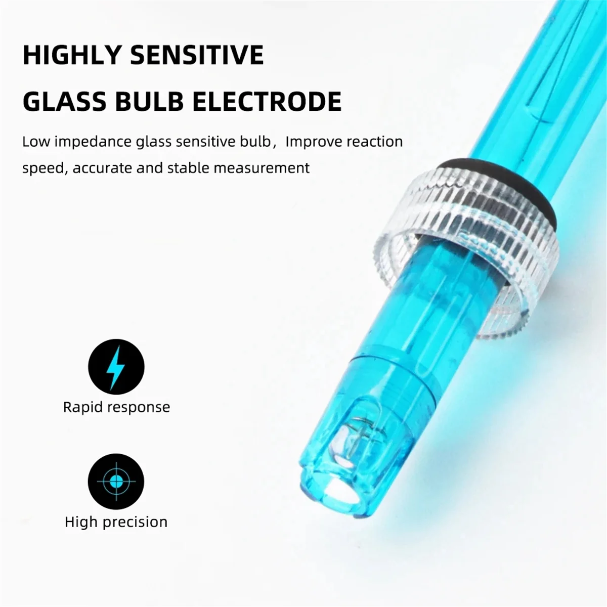 BABQ PH Replacement Probe with BNC Interface 300cm Cable 0-14 PH Q9 Probe Controller Oxidation-Reduction Potential Sensor