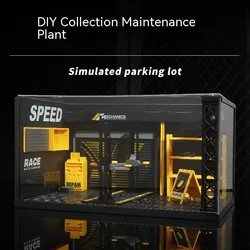 1:24 1:32 Scale Lighting Parking Lot Assembly Toy DlY Scene Collection Display DiecastAlloy Model Car Garage Toy Children Gift