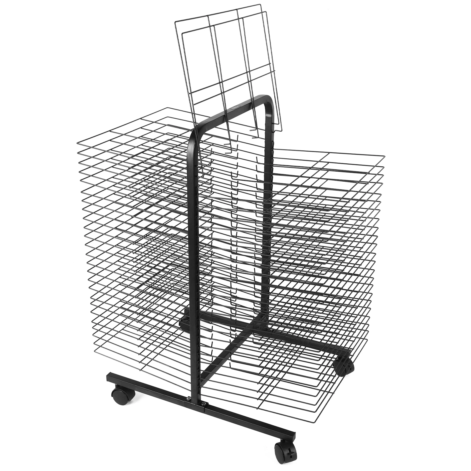 50 Floors Painting Drying Rack Double Sided Mobile Art Storage Organizer with Wheels Rolling Art Rack Cart for Art Studio