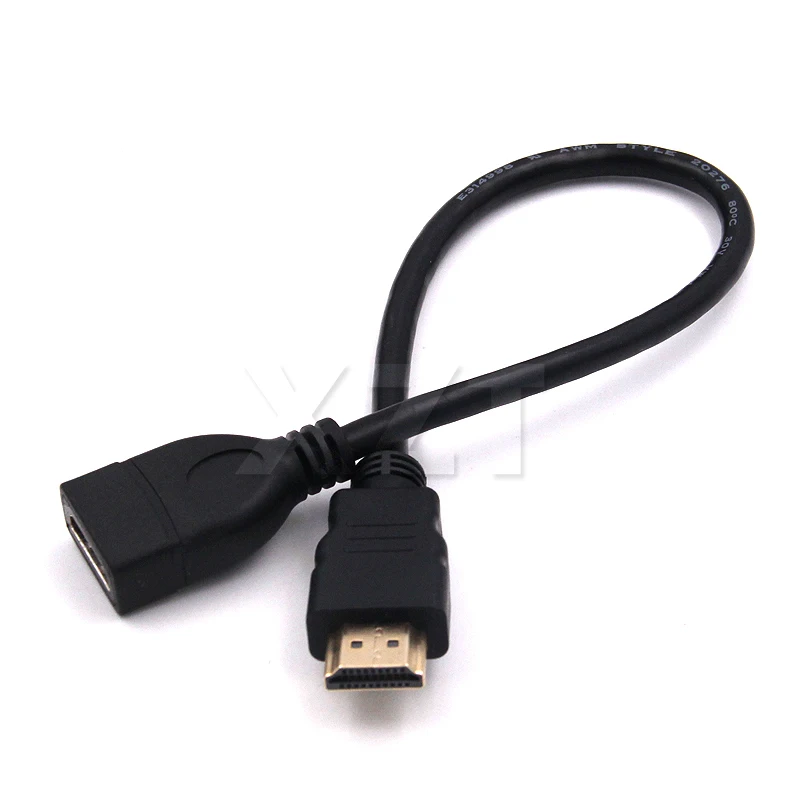 1pc 30CM HDMI-compatible Extension Cable Adjustable HDMI-compatible Male To Female Extension Adapter