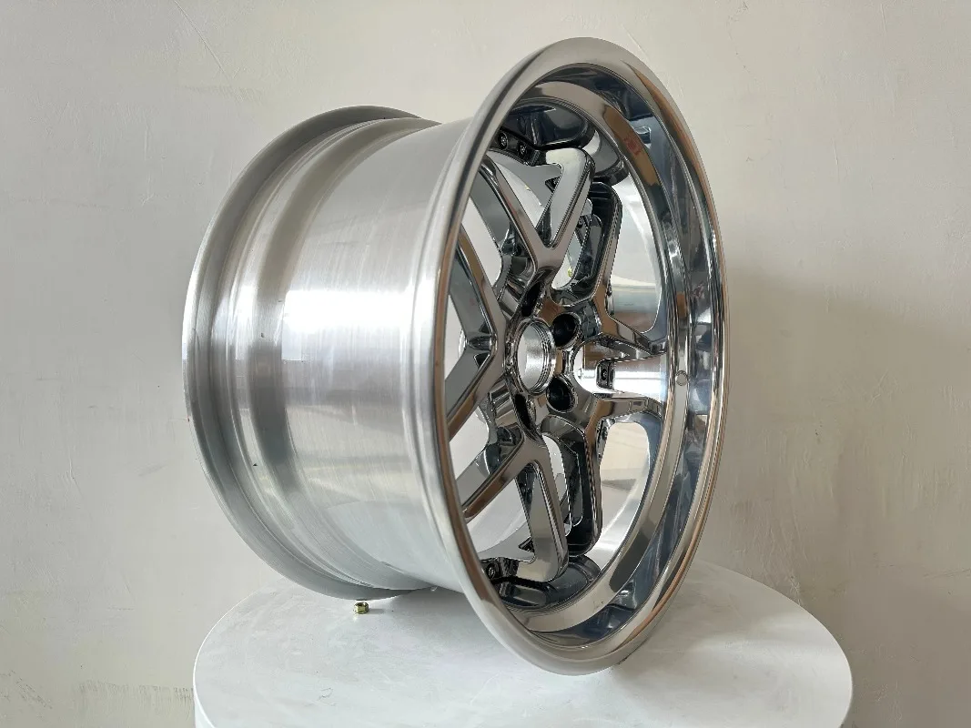 Mforegd 2 Pcs Forged Aluminium Alloy Wheel Mirror Polish Lip Chrome Center Disc New 19*9.5 5*114.3 73.1 2 Year Warranty