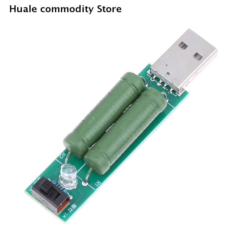 USB Load Tester Mini Power Bank Discharge Resistor W/Switch 2A/1A Resistance Tester Module Digital Current Voltage Meter Tester