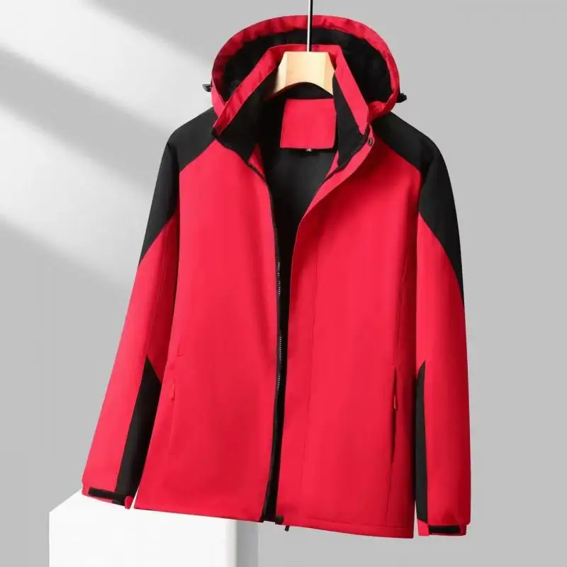 New Mens Windproof Waterproof Fleece Jacket Winter Warm Outdoor Work Hiking Coat Thermal Rainproof Sportswear For Men