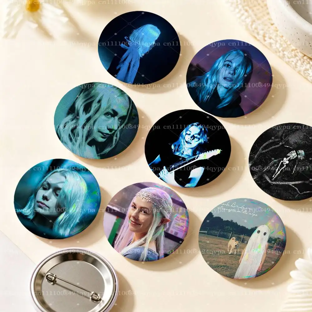 P-Phoebe Bridgers Lost Weekend Pin Buttons Round Badge for Clothes Bags Hats Pins Accessories Backpacks Tote Bags Outfit Decor