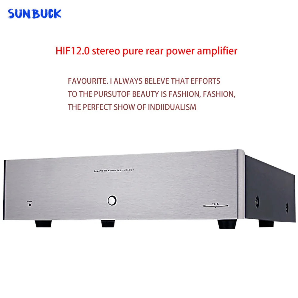 Sunbuck field effect fully symmetrical differential DC servo feedback HIFI 2.0 channel 350W+350W high-power Rear Amplifier Audio