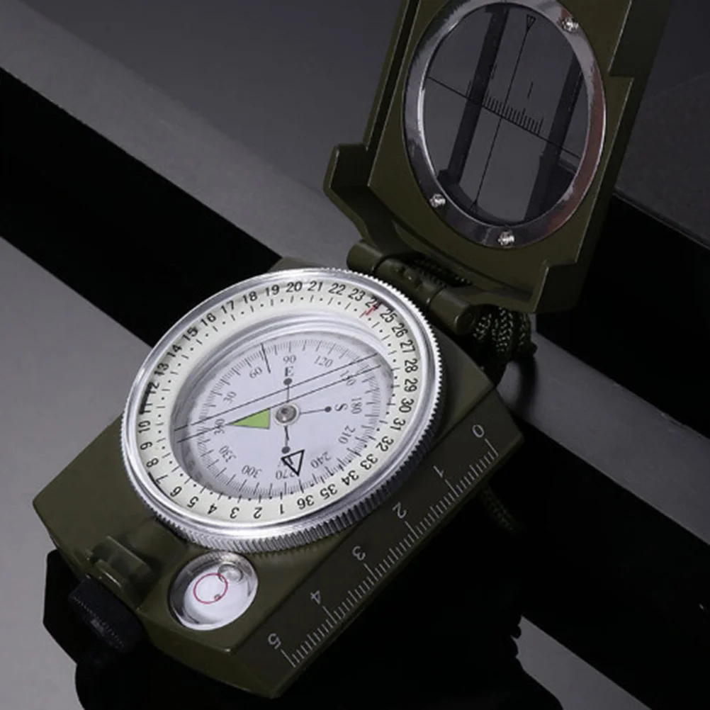 

Multiuse Pocket Compass Army Green Folding Outdoor Camping Hiking Fishing Hunting Surveying Ranging Measurement Tool