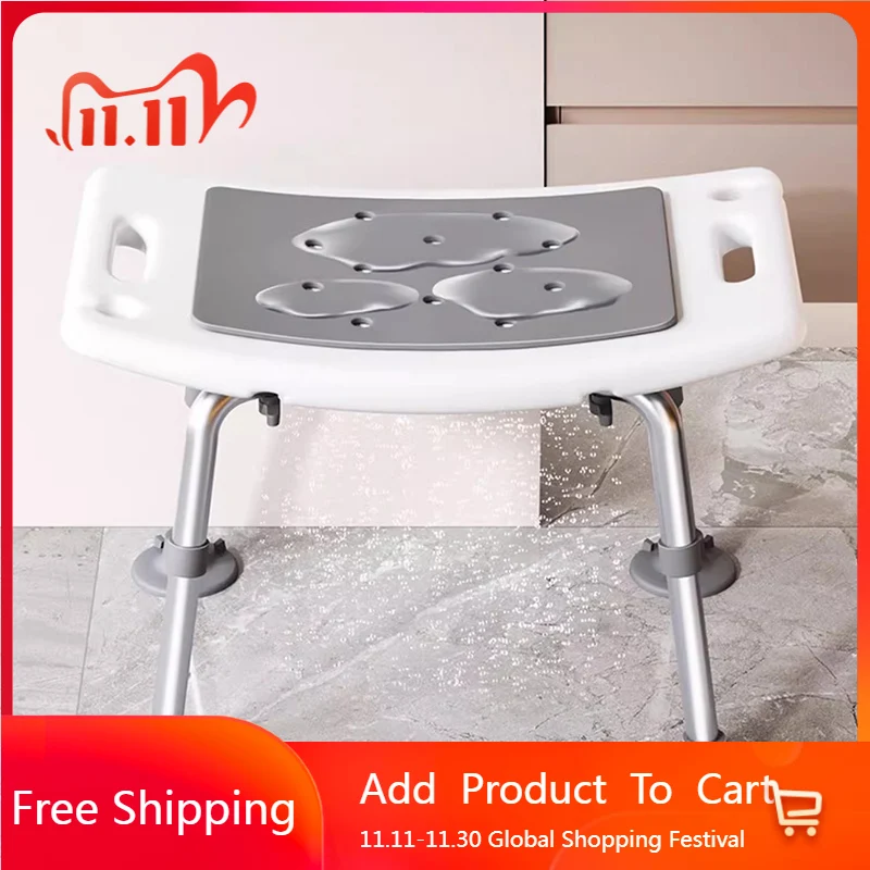 

Telescopic Shower Stool Portable Elderly Medical Metal Disabled Bathroom Chair Small Space Saving Cabeceros Bathroom Furniture