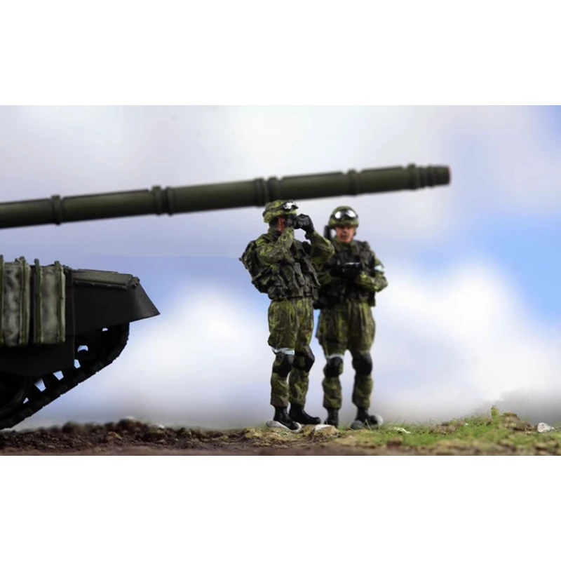 1:72 Scale Model 2Pcs Russian Battlefield Observation Command Group Soldiers Action Figure Toys DIY Scene Accessory Dolls Gifts