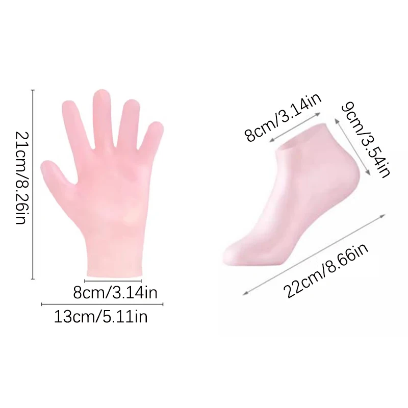 Esfoliante e Prevenindo o Seco Meias, Spa Silicone Meias, Hidratante Gel Meias, Rachado Pele Morta Remover, Pé Protector, Mão Cuidados