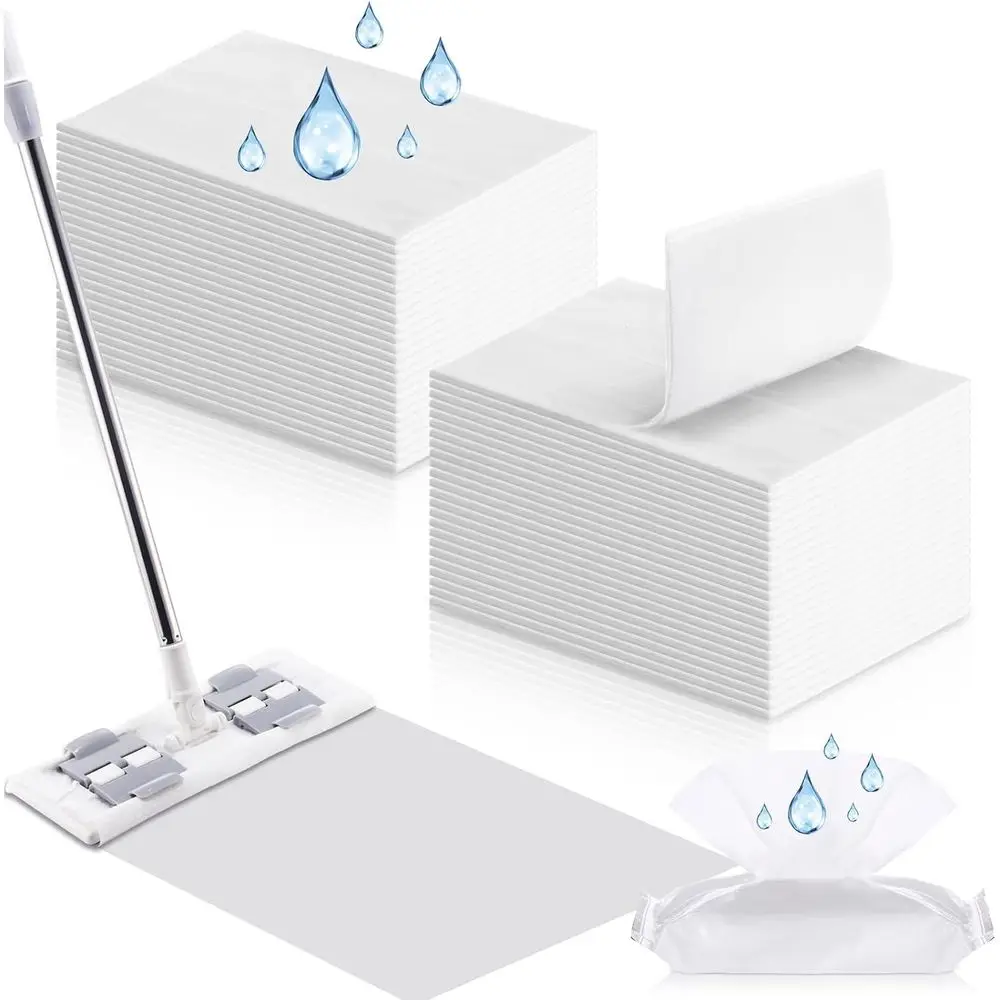 

60 Count Large Wet Mopping Cloths, 17.7 x 11.8, Compatible with XL Disposable Floor Wipes for Wood, Hardwood, and Tile Cleaning