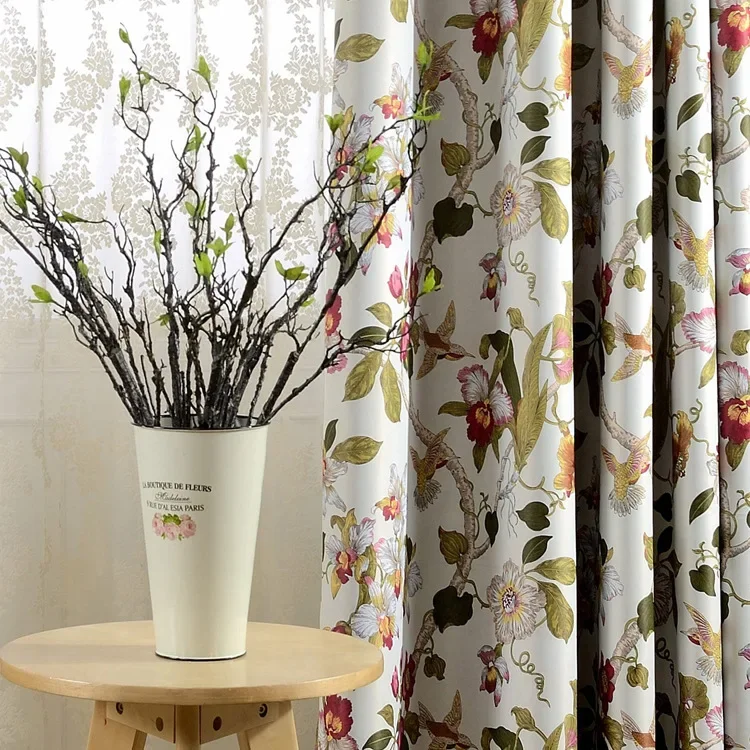 Living Dining Room Bedroom American Pastoral Country Print Warbler Curtains