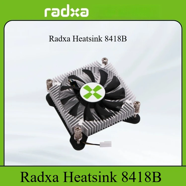 Radxa 8418B Cooling Heatsink, PWM Adjustable Speed Fan, Compatible with Radxa ROCK 5 ITX and ROCK 5 ITX+