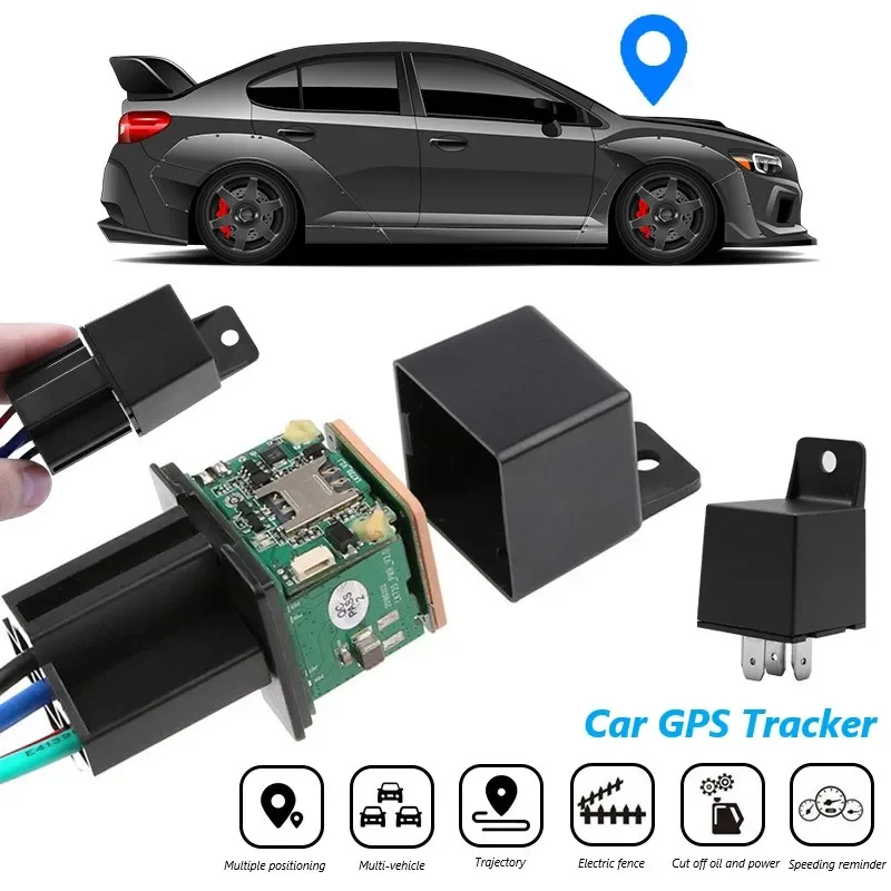 Car Motorcycles Relay GPS Tracker Recording Tracking Device Hide Locator Remote Control Anti-theft Cut Off Oil Towed Away Alarm