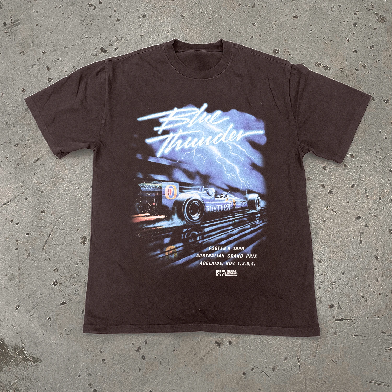 Blue Thunder 1990 Australian Grand Prix Vintag Graphic T-Shirt Cotton Men Women Streetwear Tee