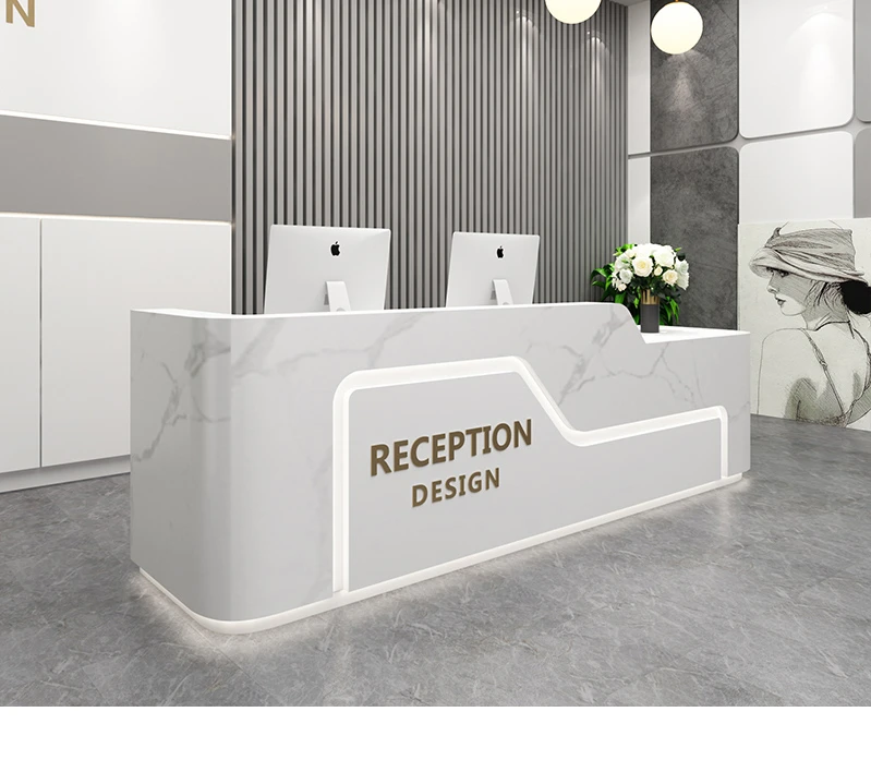 Cashier reception desk, custom-made company front desk, modern and simple hotel hotel bar