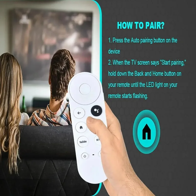 جهاز التحكم عن بعد ماركة Newyuan مناسبة لجهاز التحكم عن بعد G9N9N Google Bluetooth Voice TV Chromecast GoogleTV للتحكم عن بعد فقط