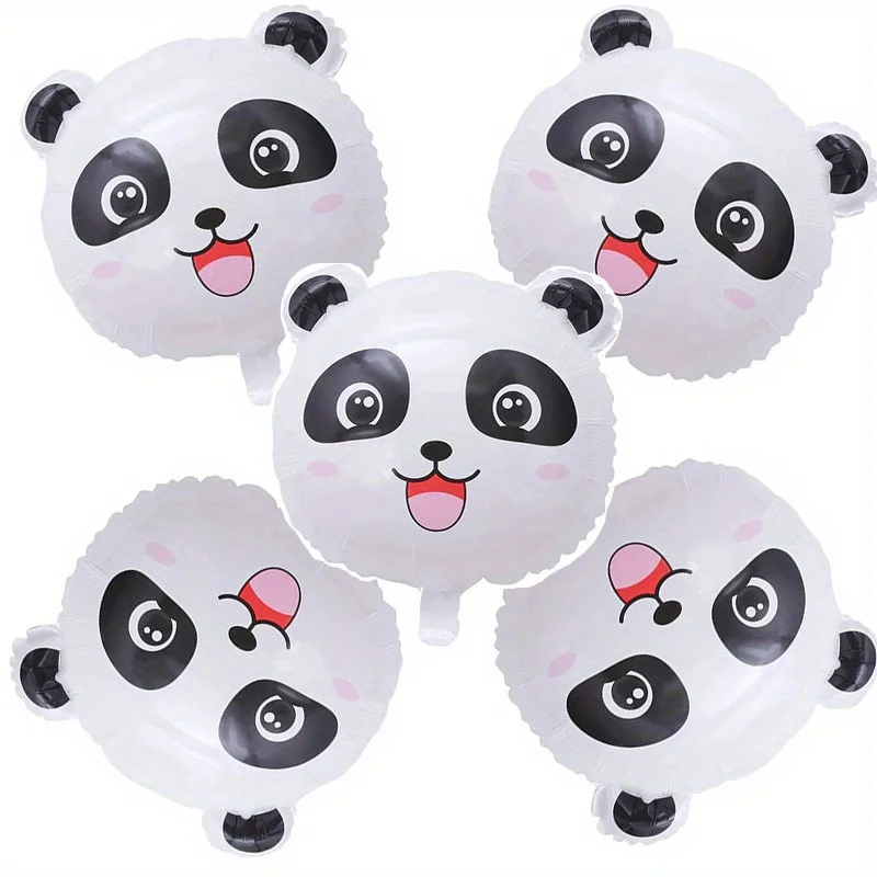 

5pcs 18inch Panda Head Balloon Baby Shower Panda Theme Aluminum Foil Helium Balloon Child Toy Birthday Party Decoration Supplies