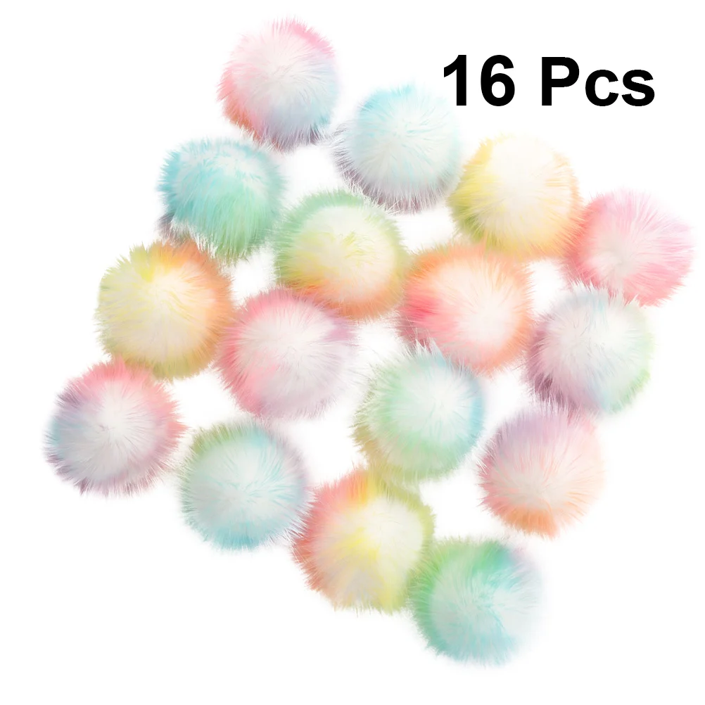 

16pcs Ball For Diy Hat Clothes 21- Bottom Diameter 10Cm Cute Pompoms Craft Decor Soft Ball Accessories Clothing Shoes Sewing