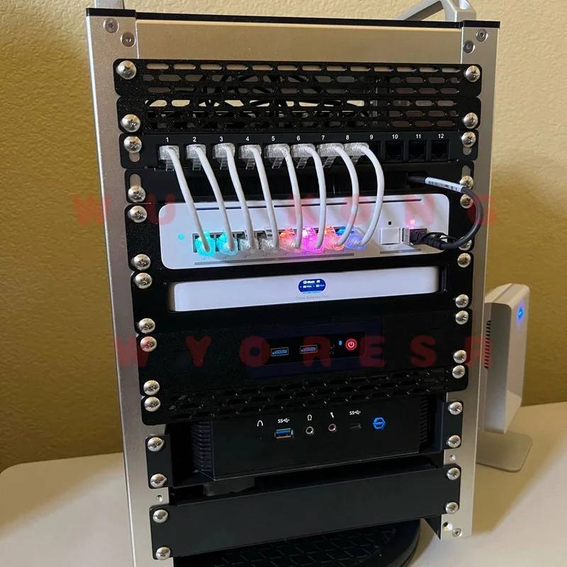 19 Inch Rack Bracket For UniFi (Flex Mini 2.5G) Network Switch Good Airflow Design Home Network Operation To Avoid Overheat Risk