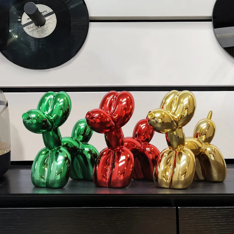 Nordic Creative Electroplating Balloon Dog Ornament Animal Living Room Entrance TV Cabinet Bookcase Wine Cabinet Home Soft