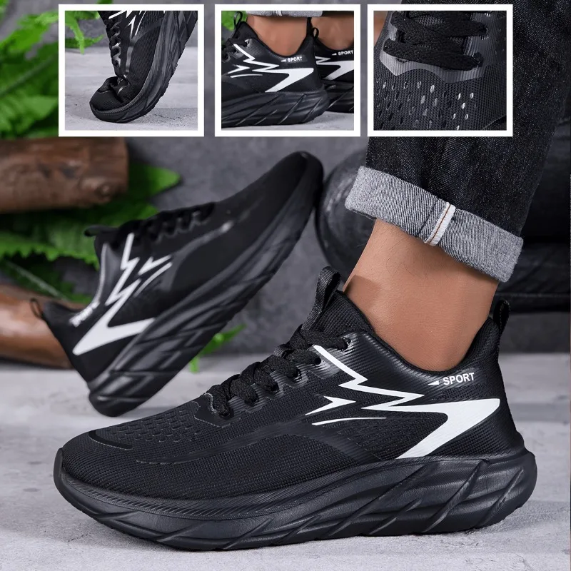 2026 Casual Sports Running Shoes Marathon Air Cushion Breathable Lightweight Men Comfortable Athletic Nonskid Sneakers Outdoor