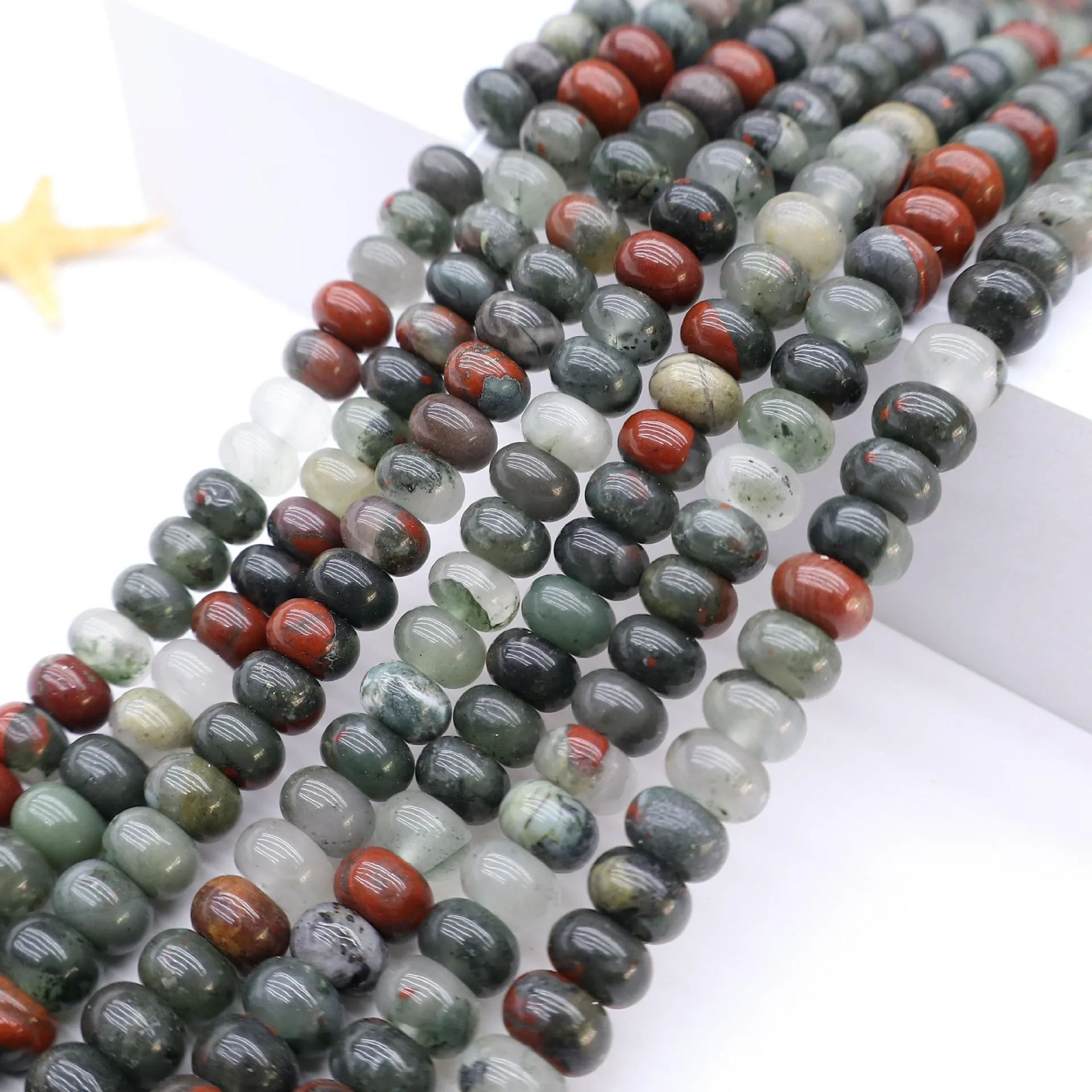 5X8mm Natural Jade Abacus Beads Wheel Beads Loose Beads Clothing Accessories Work in Progress DIY Jewelry Accessories