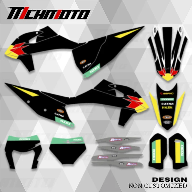 

MCHMFG Motorcycle Graphics Decals Sticker Kits For KTM EXC 2020-2023 SX SXF 2019 2020 2021 2022 Number Name Backgrounds Custom