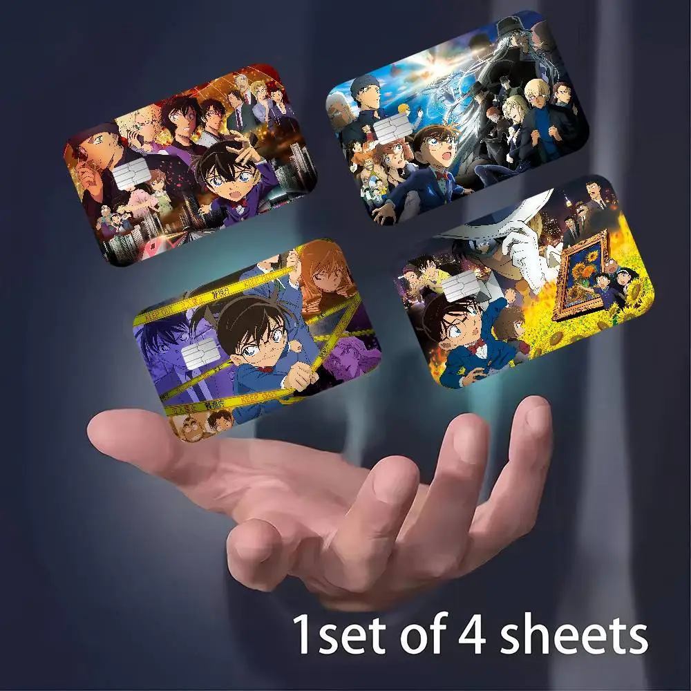 Anime Detective Conan Anime Front Cover Film Sticker Skin For Credit Debit Card Small Large Chip