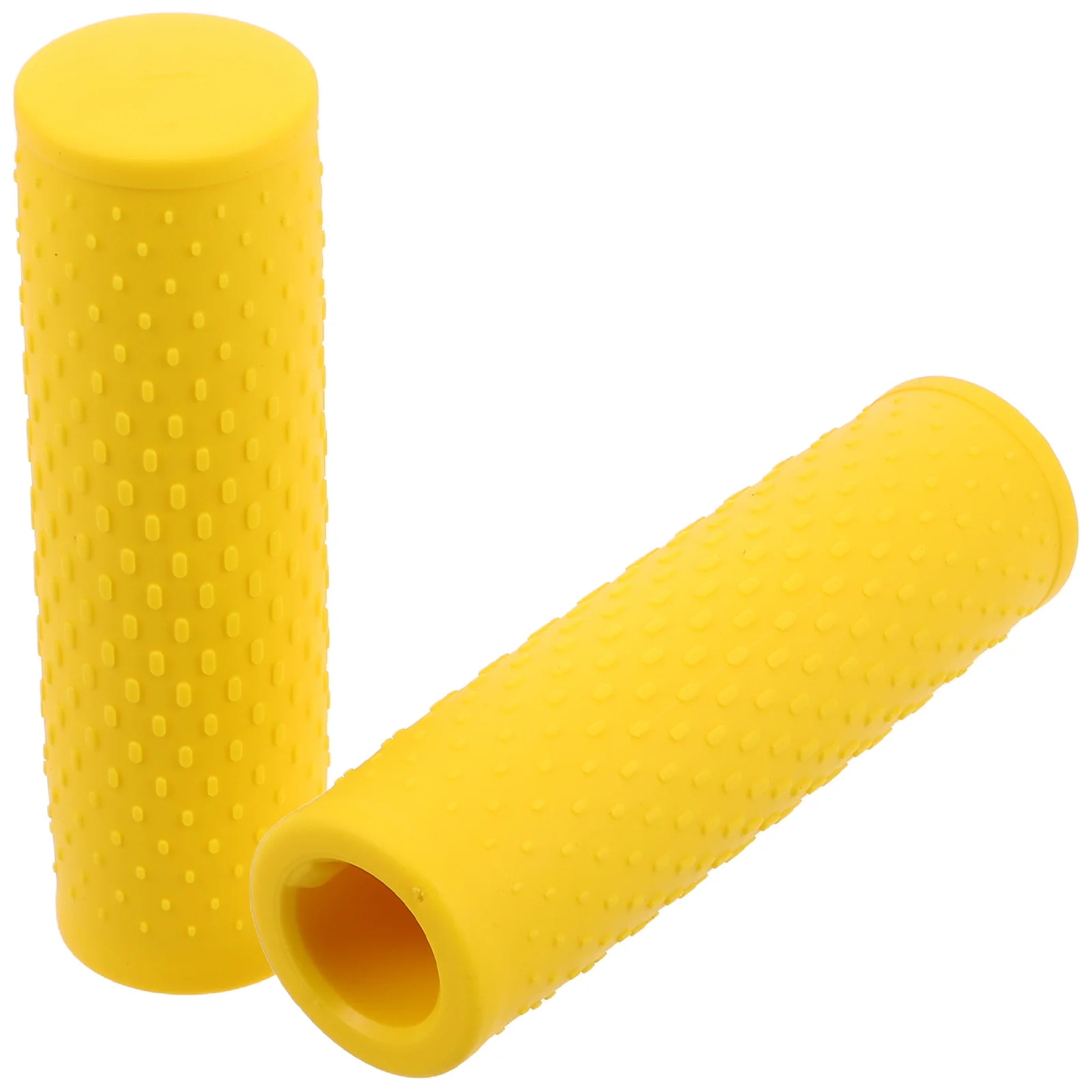 

2Pcs Electric Scooter Parts Handlebar Grips Yellow Rubber Covers Non Slip Comfortable Protective Scooter Accessories