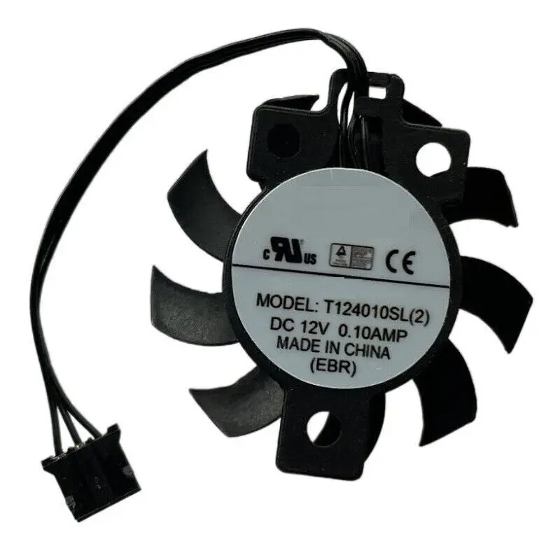 1pcs Cooling Fan T124010SL(2) DC12V 0.10A 3-wire 27x27x14mm