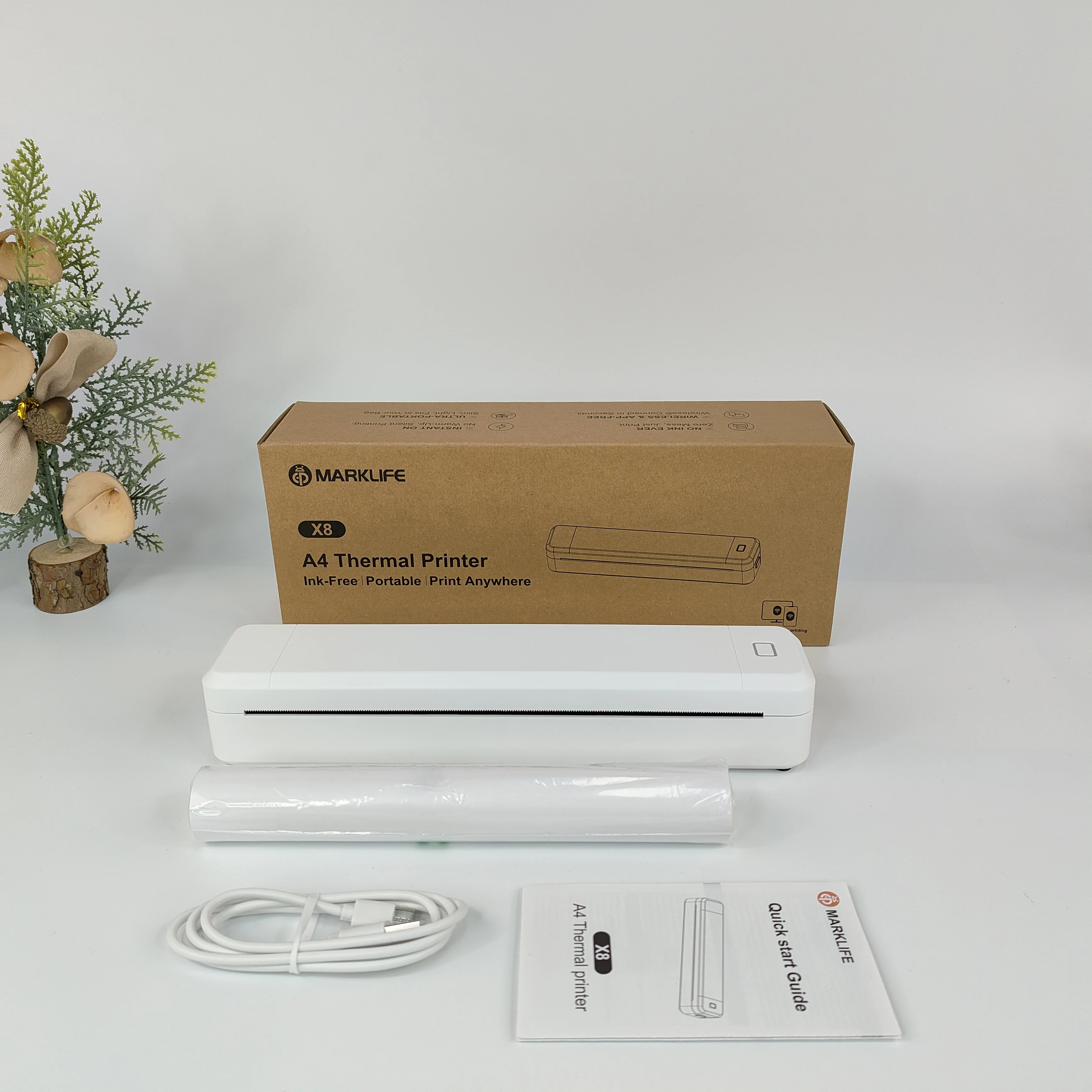 Marklife X8 Mini A4 Thermische Printer Bluetooth Foto's PDF Document Afdrukken Inktloze Machine Voor Kantoor Werk Thuis School Reizen