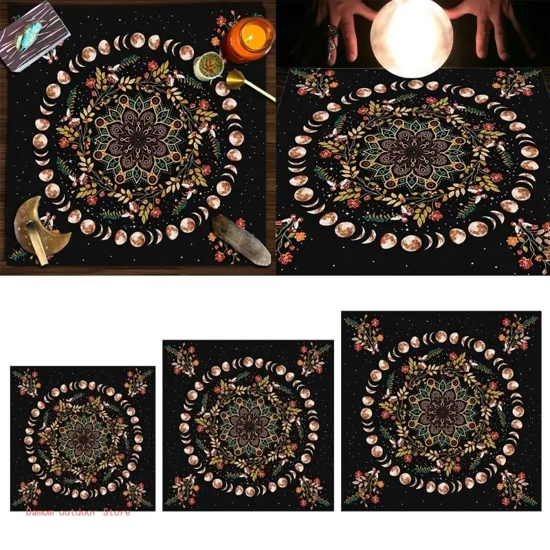 Moonphases Plant Altars Cloth Tarot Cards Tablecloth Witchcrafts Supply