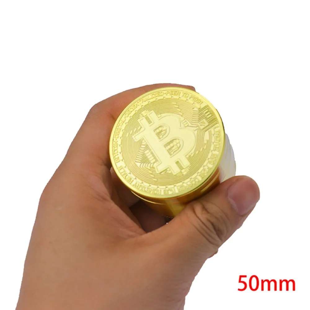 50/60 مللي متر بيتكوين على شكل عشب طاحونة 3/4 طبقة معدنية دليل كسارة التوابل للمطبخ التدخين اكسسوارات