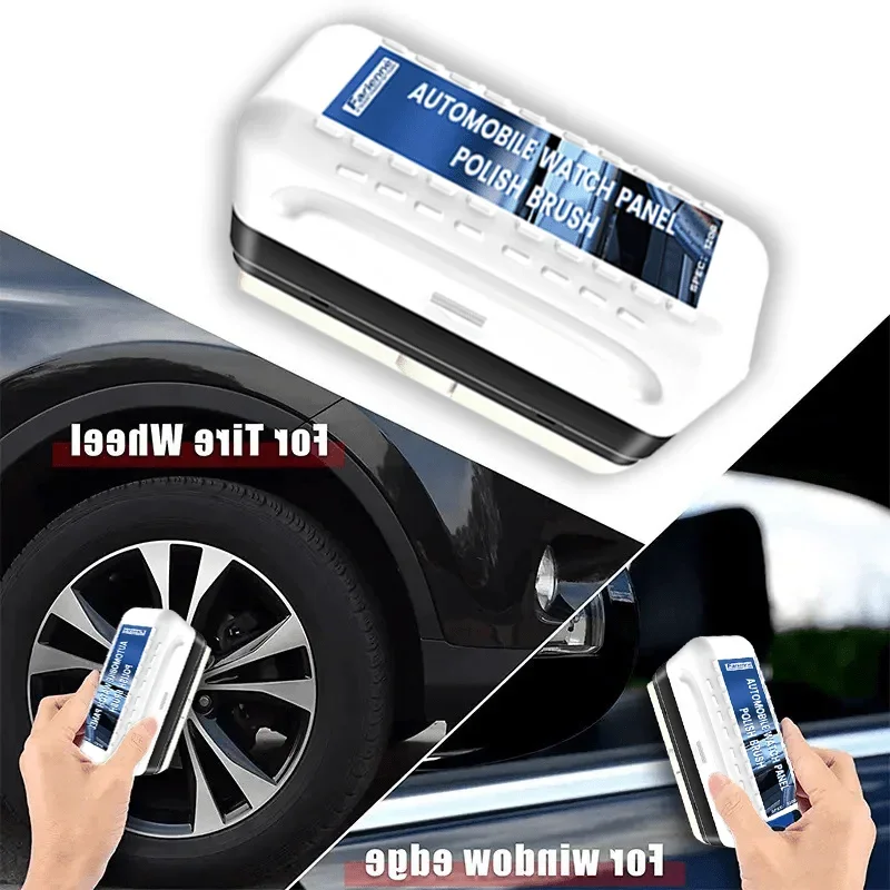 แปรงขัดเงารถยนต์แบบพกพาความหนาแน่นสูงพร้อมการออกแบบซีลฝาปิดสําหรับยางรถยนต์ พลาสติก หนังเทียม และการขัดพื้นผิว