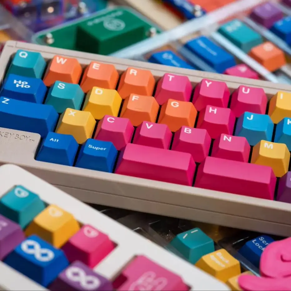 Keebox Geekark Dopamine Pbt 5 Side Dye Sub Mechanical Keyboard Keycaps Colorful…