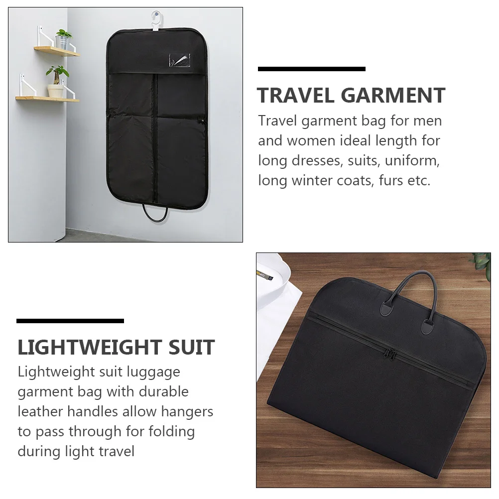 

1Pcs Business Suits Garment Bag Large Oxford Cloth Lightweight Folding Travel Clothes Bag Handle Portable Dust