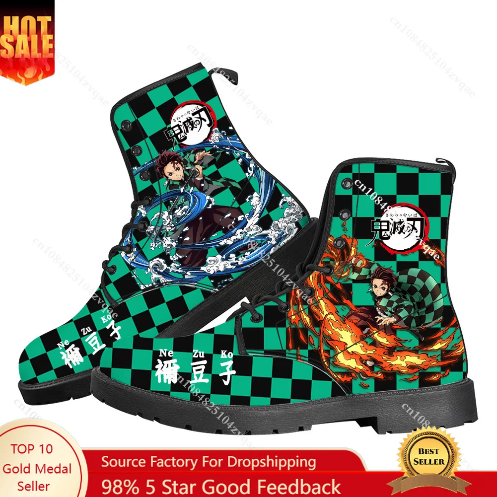 

Anime Demon Slayer Casual Boots Tanjiro Nezuko Mens Womens Teenager Shoe Fashion Outdoor Water proof Boots Customize Made Shoe